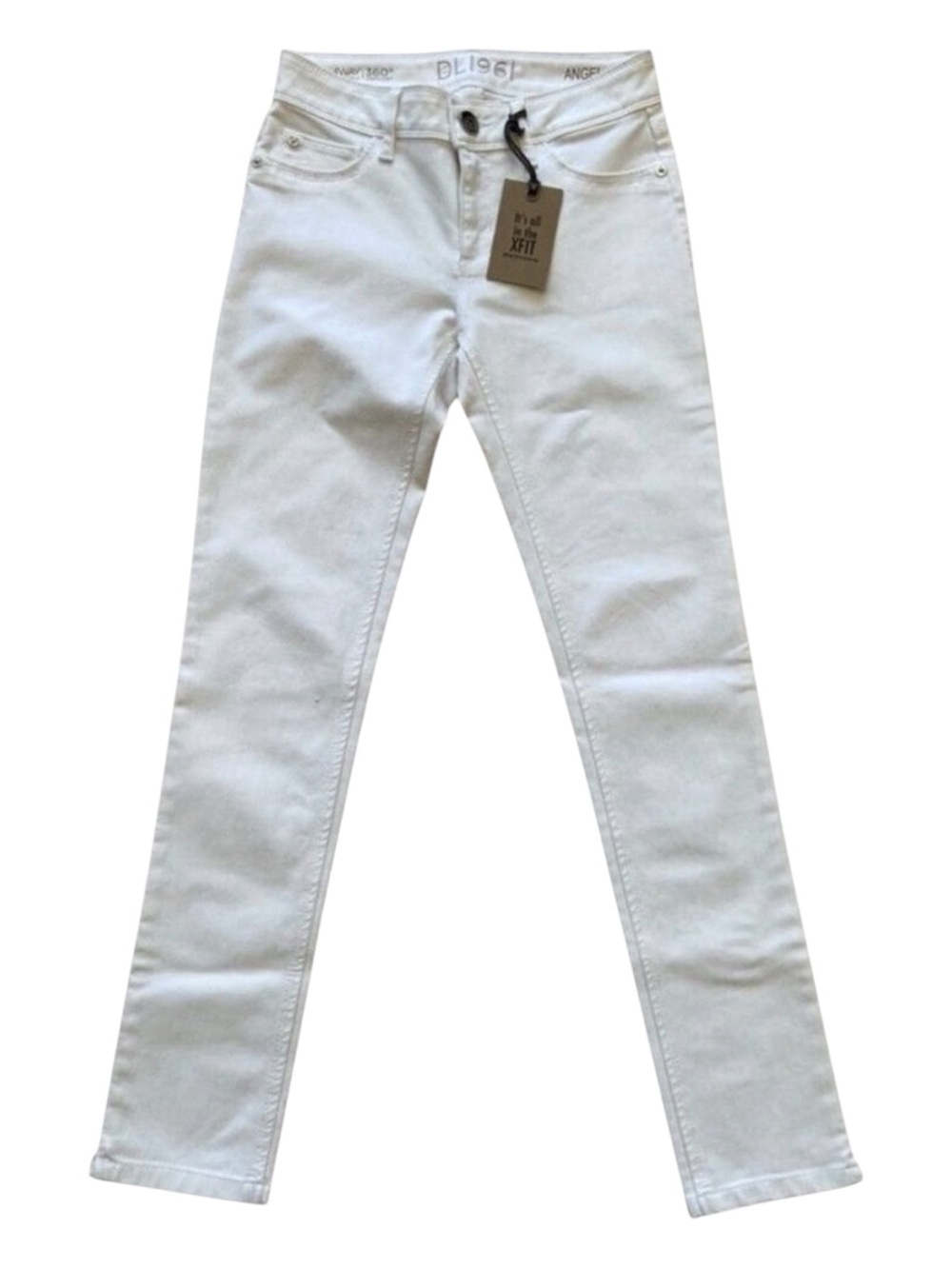 DL1961 jeans écru White Angel Mid Rise skinny Ankle milk X fit 4 ways stretch 24